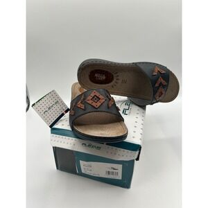 Flexus by Spring Step Bianca-B Black Slide Sandals Medical Light Comfort Size 37